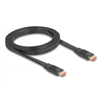 DeLOCK HDMI-kaabel 2m A-tüüp isane isasele 48 Gbit/s must