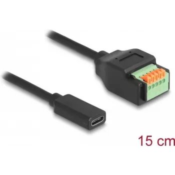 DeLOCK USB 2.0 kaabel USB USB-C emane klemmiploki adapterile 15 cm