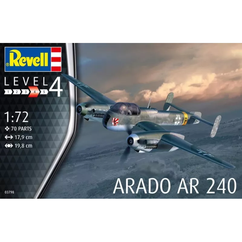 Plastist mudelikomplekt REVELL Arado AR-240 1/72 — lennuki mudel