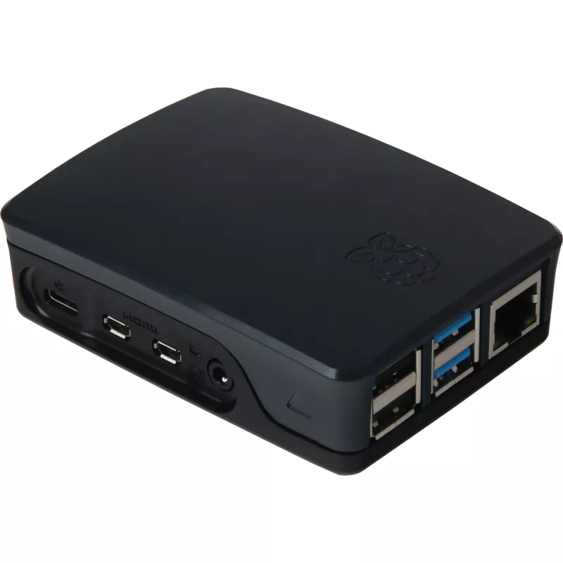 Raspberry Enclosure Originaal for 4B Must/hall (RPI4 CASE BLK/GRY)