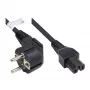 Netzkabel Schutzkontakt-Stecker Typ E+F (CEE 7/7, gewinkelt) an C15 Warmgerätebuchse (gerade), schwarz, 1,00 mm², 1,8 m, Good Connections® (P0150-S018