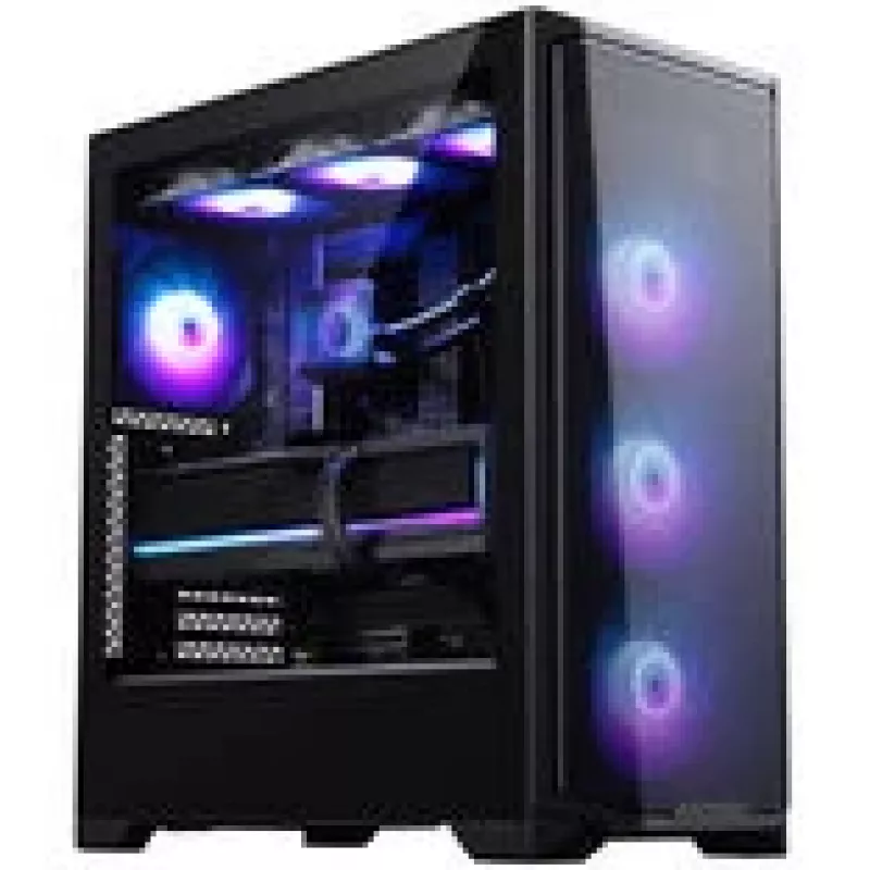 PHANTEKS Eclipse G370A arvutikorpus, Midi Tower, SSI-EEB, RGB, karastatud klaas - sh 3x 120-mm ventilaator, must