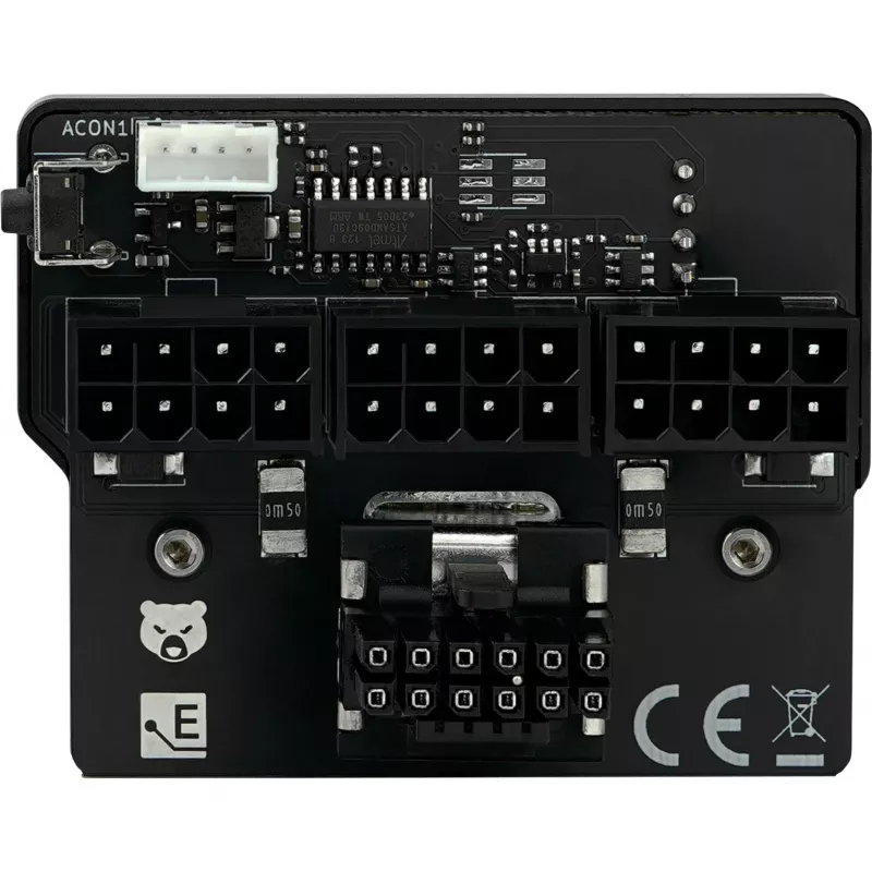 PCIe toitekaabli adapter Thermal Grizzly TG‑WV‑P38H1R 1×12VHPWR 3×8‑kontaktilisele (tagurpidi), must