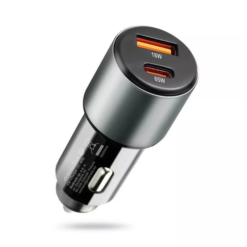 Autolaadija everActive CC-60Q, QC3.0, kuni 83W, USB auto toiteadapter