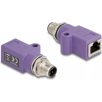 DeLOCK 60669 kaablisuguvaheti M12 RJ45 Violetne