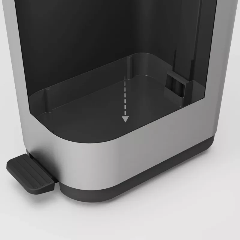 ROTHO Ribo Silver – pedaaliga prügikast – 35 l