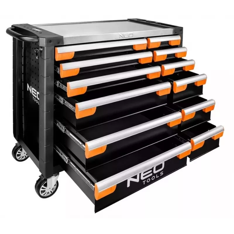 Töökojakapp NEO tools PRO 12 sahtlit 84-225, vastupidav terasest tööriistade hoiustamine