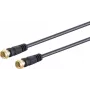 Koaksiaalkaabel S/CONN 80098-G-128CP-S 10 m F-tüüpi Must