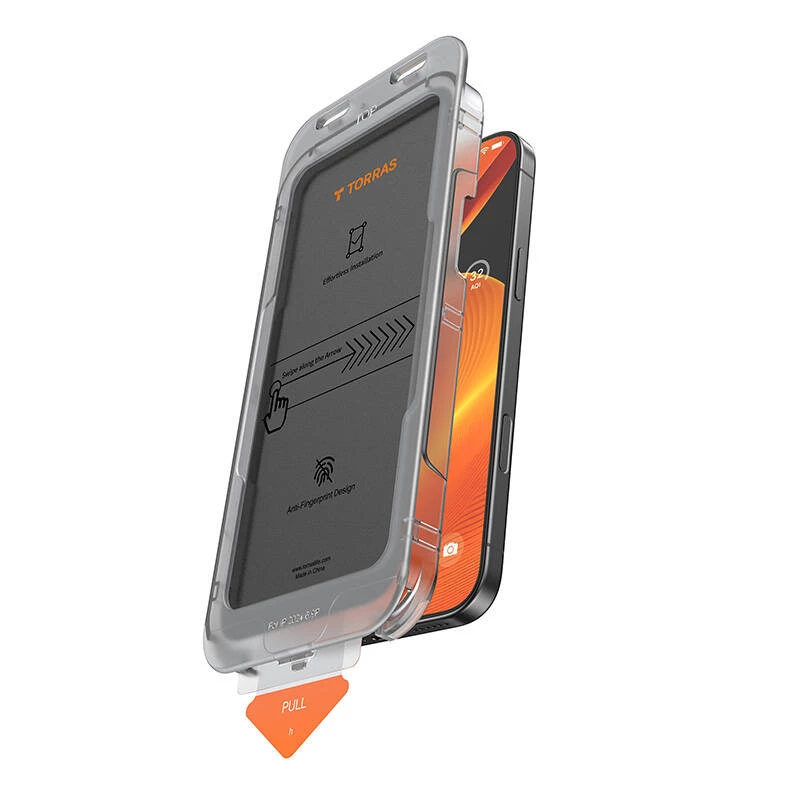 Privaatsusklaasist ekraanikaitse Torras Install Master iPhone 16 Plus jaoks (mudel X00FX1563)