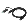 Lenovo 4X90U90618 USB-kaabel USB 3.2 Gen 1 (3.1 Gen 1) 1 m USB A/USB C USB C Must