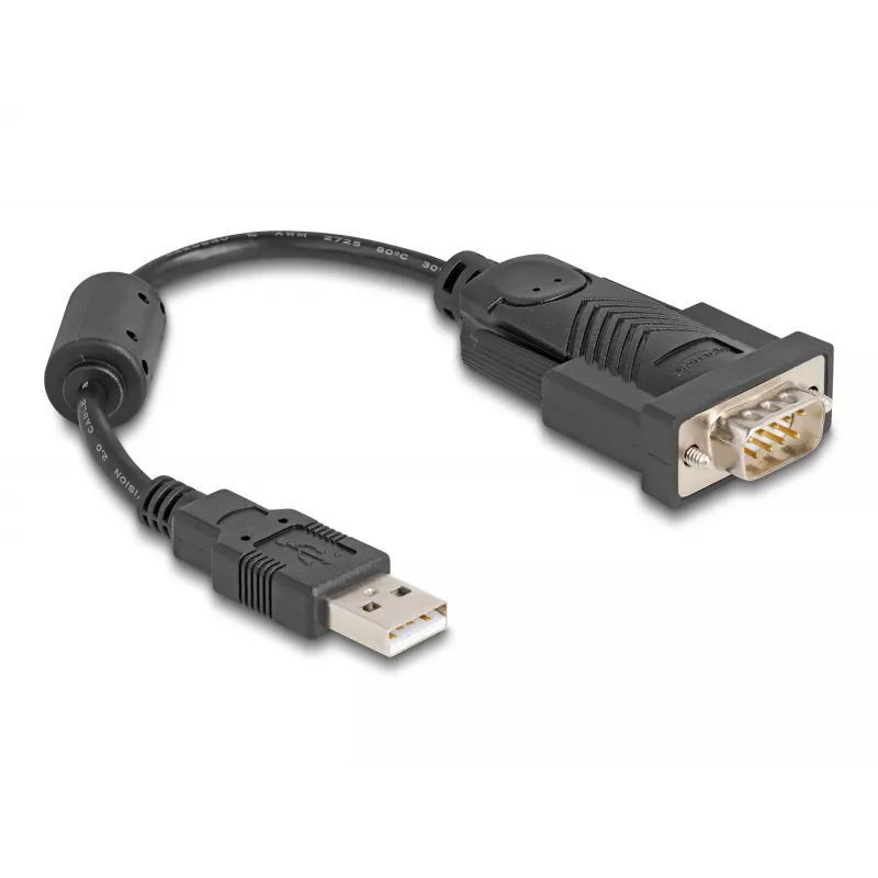 DeLOCK 61549 jadakaabel must 0,25 m USB Type-A RS-232