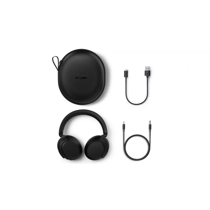 Philips TAH8000EBK/00 kõrvaklapid/peakomplekt Juhtmevaba Peakomplekti disain Kõned/Muusika USB USB-C Bluetooth Must