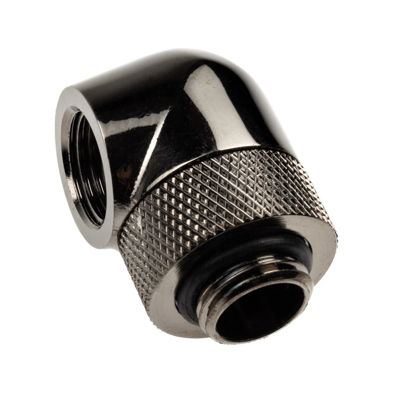 XSPC 90° adapter G1/4 tolli AG G1/4 tolli IG, pööratav, must kroom, 4 tk komplekt