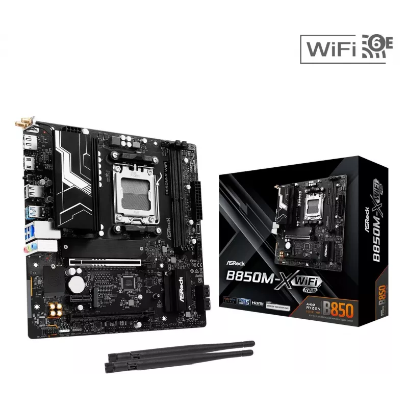 ASRock B850M-X WiFi R2.0 AMD B850 AM5 Micro-ATX emaplaat