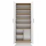 Dokumendikapp OLIV 2D 74x35x180 cm, sonoma tamm/valge