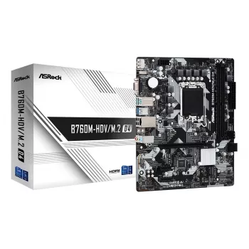 ASRock B760M-HDV/M.2 D4 DDR4 LGA 1700 Micro-ATX emaplaat