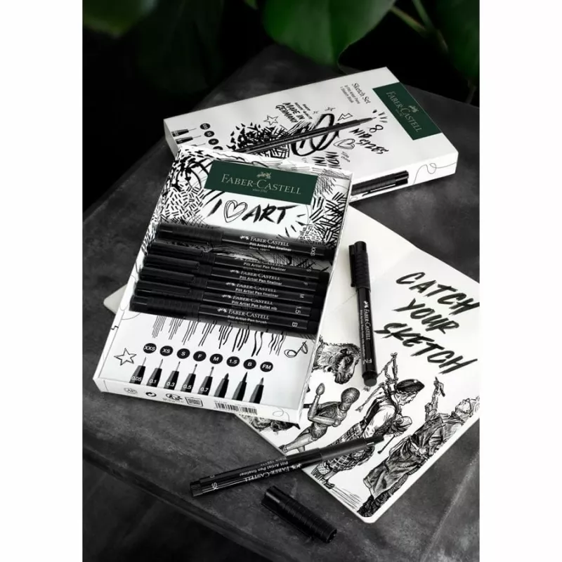 Faber-Castell 267102 fineliner Multi Must 8 tk ümar ots