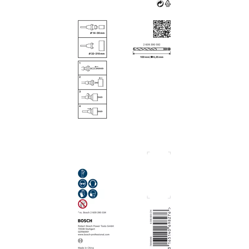 Bosch 2 609 390 590 puurimisseadme tarvik ava saagimise adapter