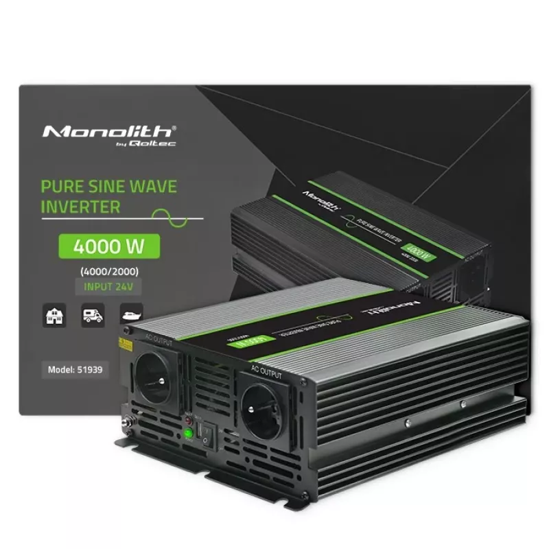 Qoltec Monolith toiteadapter/inverter Auto 4000 W Must