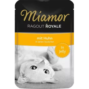 Märg kassitoit Miamor Ragout Royale tarretises 100 g — Kana, täiskasvanud kassidele, kotike
