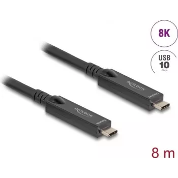 DeLOCK USB-kaabel USB 3.2 Gen 2 8m USB-C must 84256
