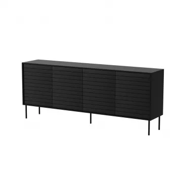 Kummut cama meble Cama 4D CORTINA — 2000×400×810 mm, must, puitlaastplaat