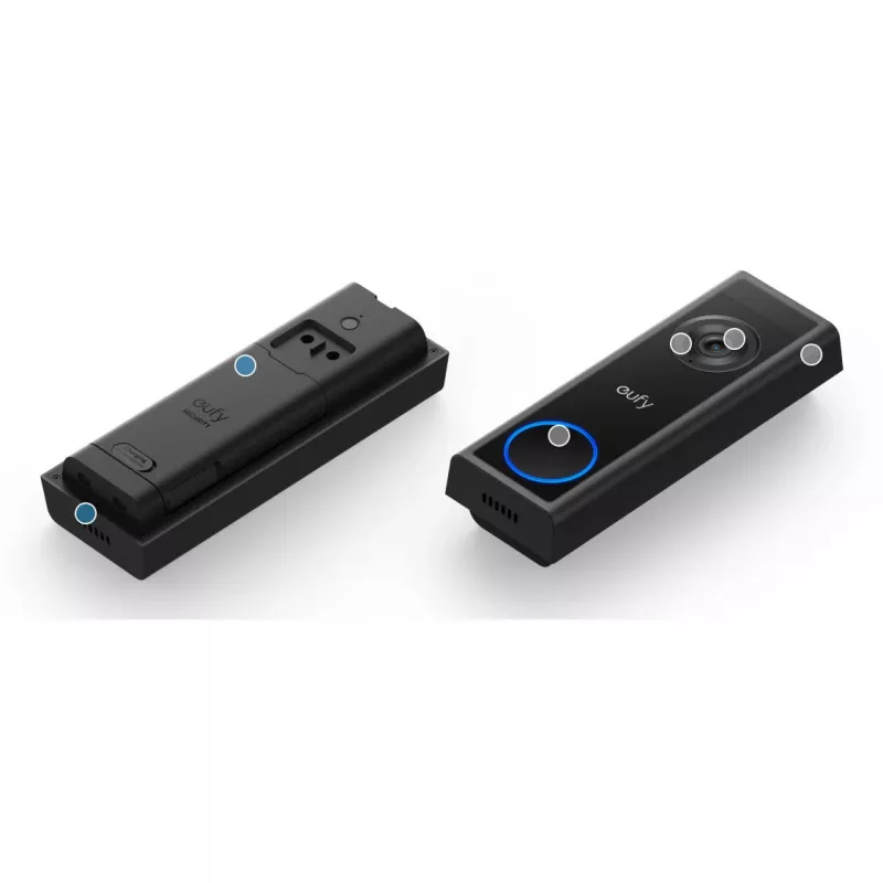 Video uksekell Eufy C31 2K MicroSD-toega, 2560×1440, 6500 mAh, juhtmega ja juhtmevaba, must