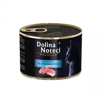 Märg kassitoit Dolina Noteci Premium lambaliha 185 g purk — täiskasvanud kassidele, ülitundlikkuse valem