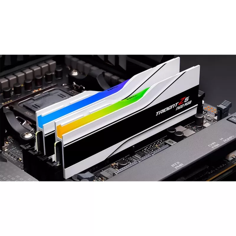 DIMM 32 GB DDR5-6000 (2x 16 GB) kahekomplekt, mälu valge, F5-6000J2636H16GX2-TZ5NRW, Trident Z5 NEO RGB, AMD EXPO