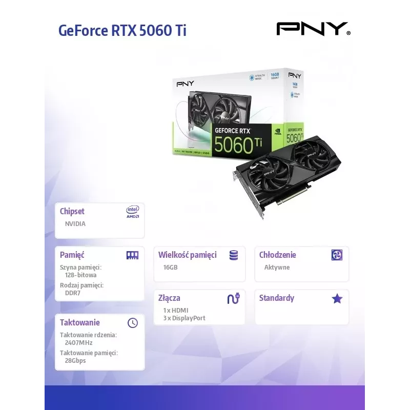 Graafikakaart GeForce RTX 5060 Ti 16GB RGB VCG5060T16TFXXPB1-O