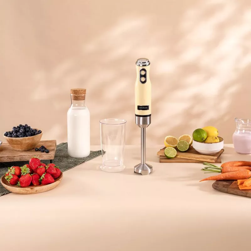 Käsimikser CECOTEC Power Mixer Retrokollane 1200MAX Cream&Crush, 1200 W, mitu kiirust, taignakonksud ja visplid