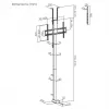 Maclean elektriline lae/põranda kinnitus, pikendatav, 43''-88'', VESA 600x400, max 60kg, 100-240V AC, 50/60Hz
