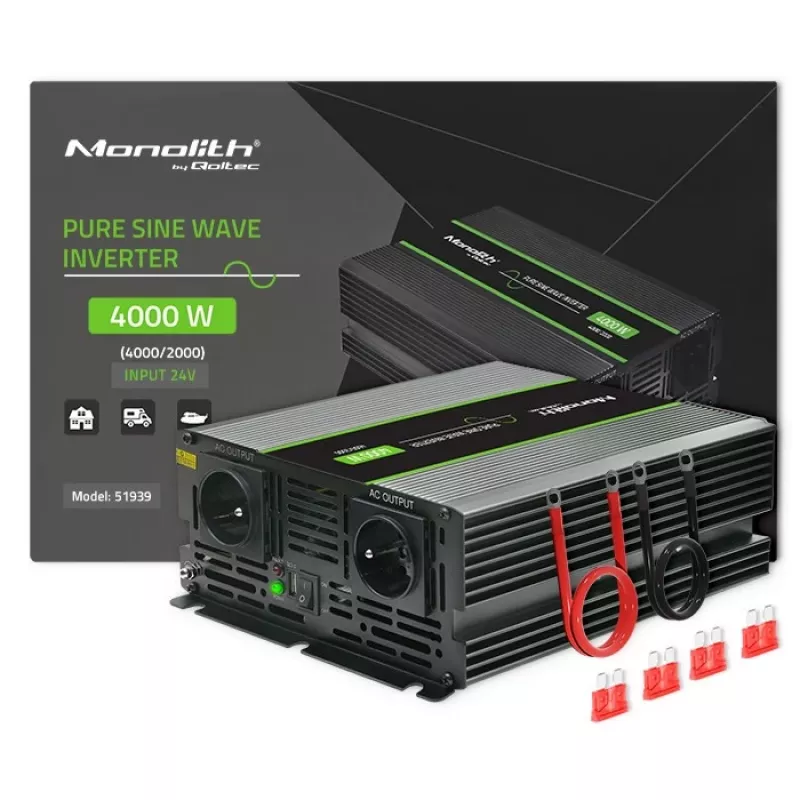 Qoltec Monolith toiteadapter/inverter Auto 4000 W Must