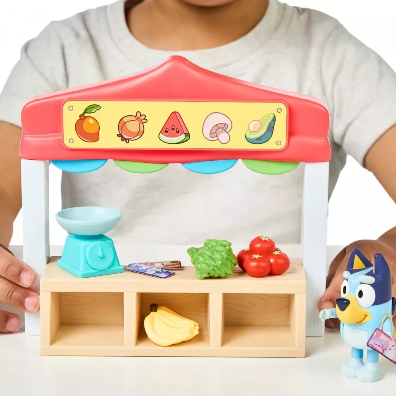 Mänguasjafiguuride komplekt TMTOYS Mini Bluey Toidupood BLU17555 – minitegelaste komplekt poeskäimise mängimiseks