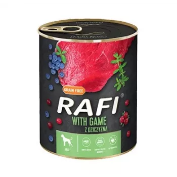 Märg koeratoit dolina noteci Rafi Dog hirveliha 800 g – konserv täiskasvanud koertele, 78% niiskust, 9% valku, 7% rasva
