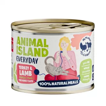 ANIMAL ISLAND Everyday Turkey and lamb - märg kassitoit - 200g
