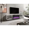 TV-kapp cama meble POLO 180x33x39 cm elektrikaminaga 1400–1600 W, laminaat, valge/must