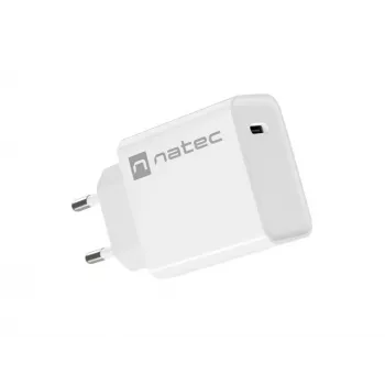 Sisene USB-C kiirlaadija NATEC RIBERA 12V 20W Quick Charge 3.0 valge