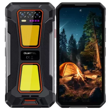 Nutitelefon OukiTel WP58 Pro 5G — 6,7-tolline ekraan, 8 GB muutmälu, 512 GB salvestusruum, 10 000 mAh aku, oranž