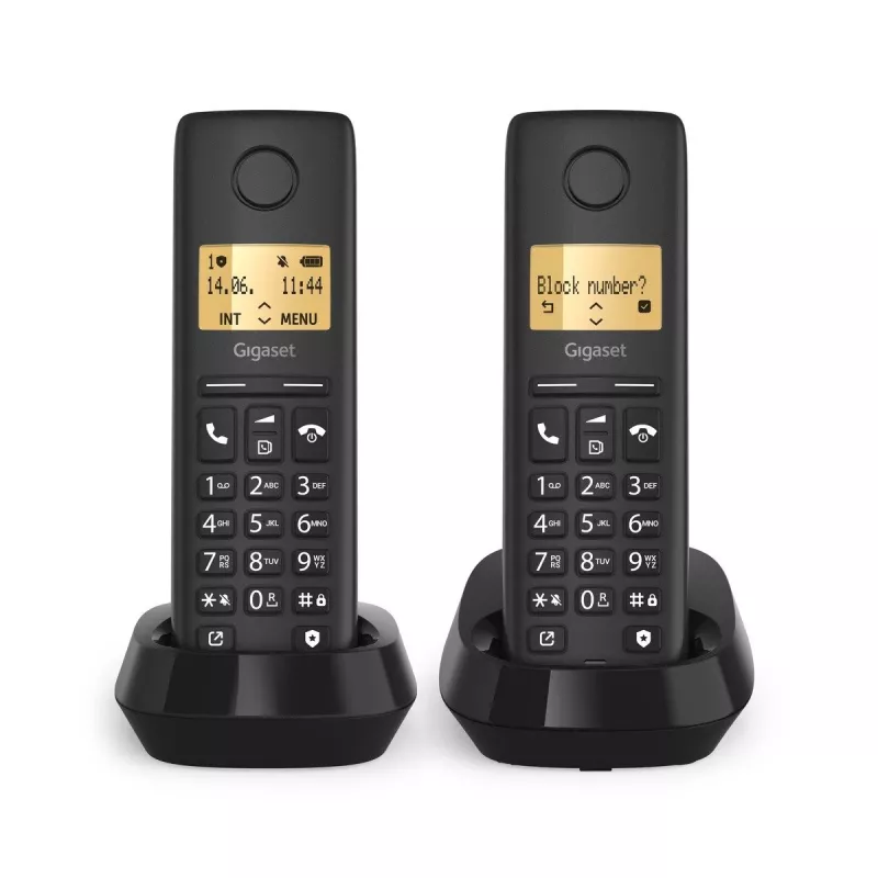 Juhtmeta telefonikomplekt Gigaset Pure 100 Duo – DECT-käsitelefonide paar koos tugijaamaga