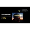 Nitecore NU27 otsmikulamp must, kollane peapaelaga LED-lamp