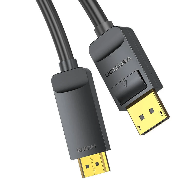 DisplayPort-HDMI-kaabli adapter Vention HAGBH, 2 m, must, 7 mm läbimõõt