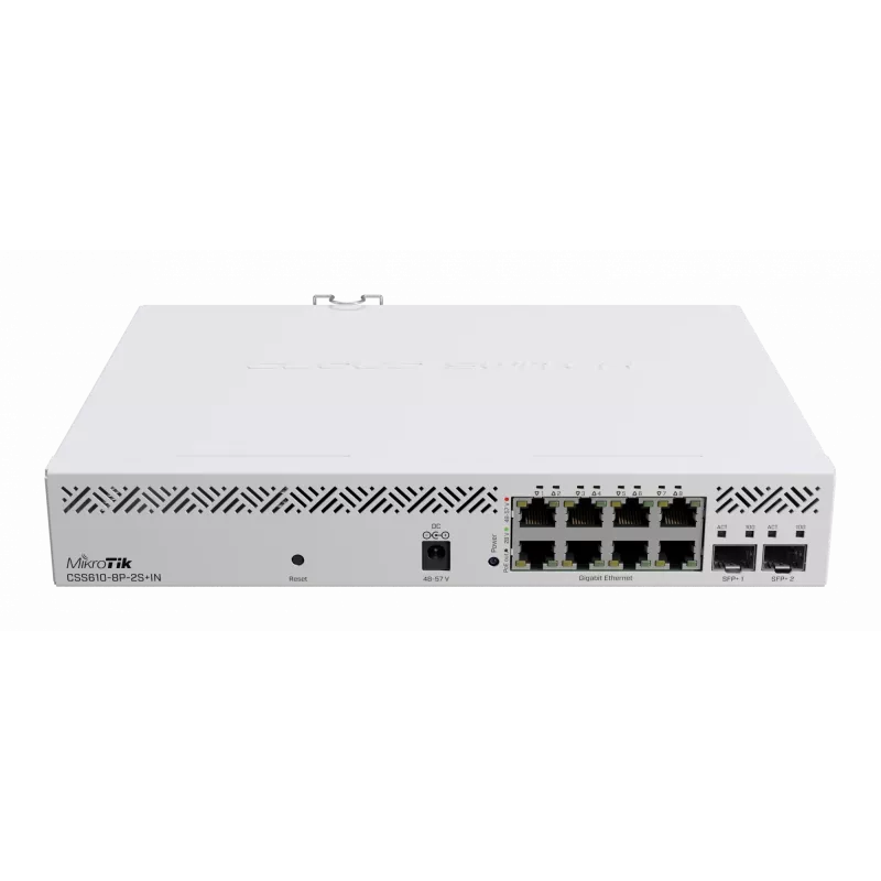 Hallatav kommutaator Mikrotik CSS610-8P-2S+IN 8 porti Gigabit Ethernet PoE