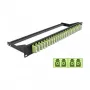 DeLOCK 43404 patch-paneel 1U fiiberoptiline LC roheline riiulile paigaldatav