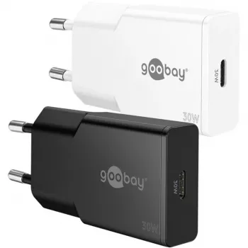 Goobay USB-C™ PD GaN kiirlaadija õhuke (30 W) must