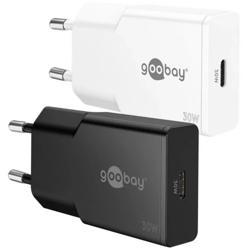 Goobay USB-C™ PD GaN kiirlaadija õhuke (30 W) must