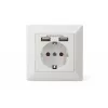Turvapistikupesa süvispaigalduseks Digitus DA-70613 kahe USB-pordiga