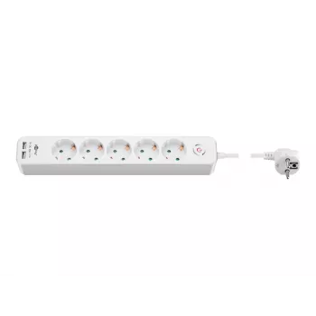 Pistikupesa Goobay 5-suunaline lüliti ja USB-ga