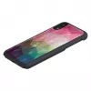 Nutitelefoni ümbris iKins iPhone XR-ile — vee-lillemustriga, must