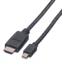 Mini DisplayPort kaabel VALUE Mini DP-HDTV M/M 3 m